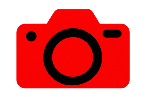 Minimal Red Camera Icon